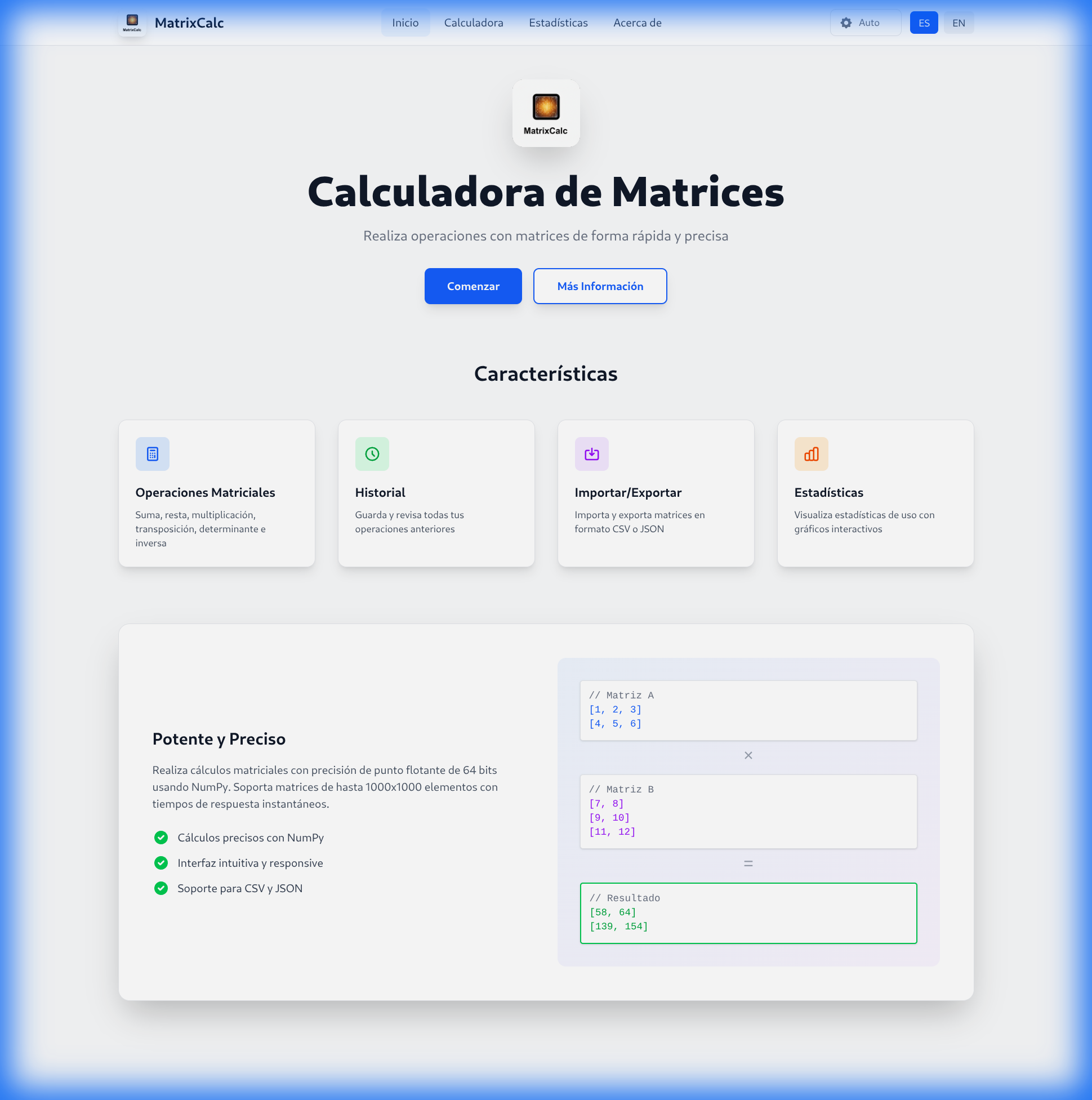 MatrixCalc Preview